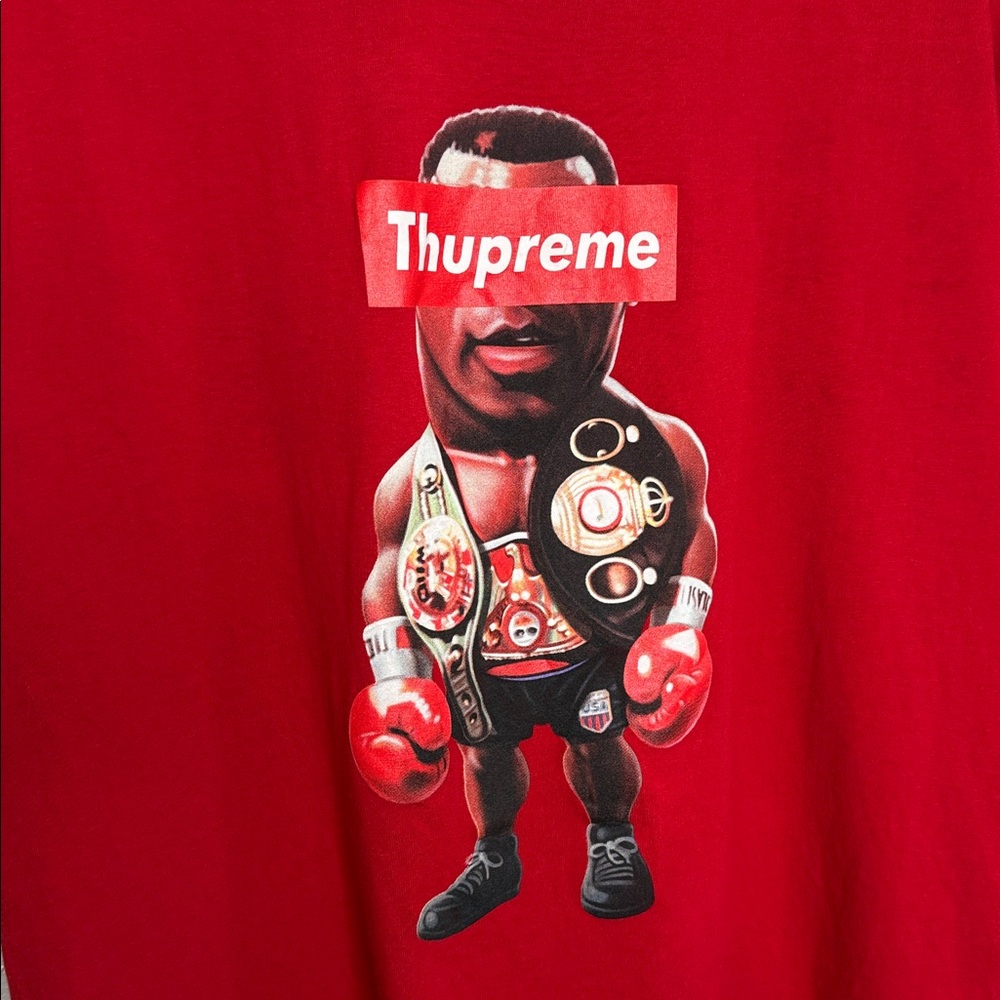 Streetwear Official Men's Red "Thupreme" Mike Tyson T-Shirt Large - Picture 3 of 4